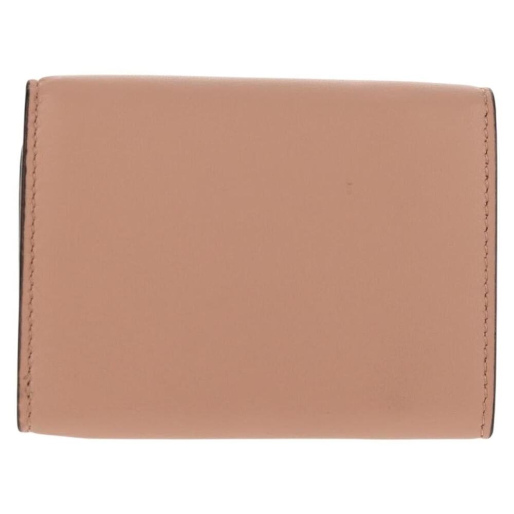 Fendi Zucca Leather Trifold Wallet Pink